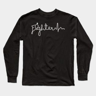 Fighter- Lung Cancer Gifts Lung Cancer Awareness Long Sleeve T-Shirt